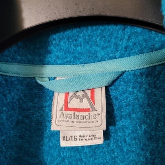 AVALANCHE blue green full zip front fleece jacket - Picture 10 of 13